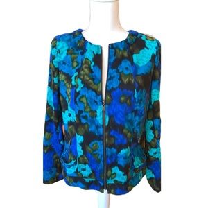 Notations blue and turquoise jacket size medium